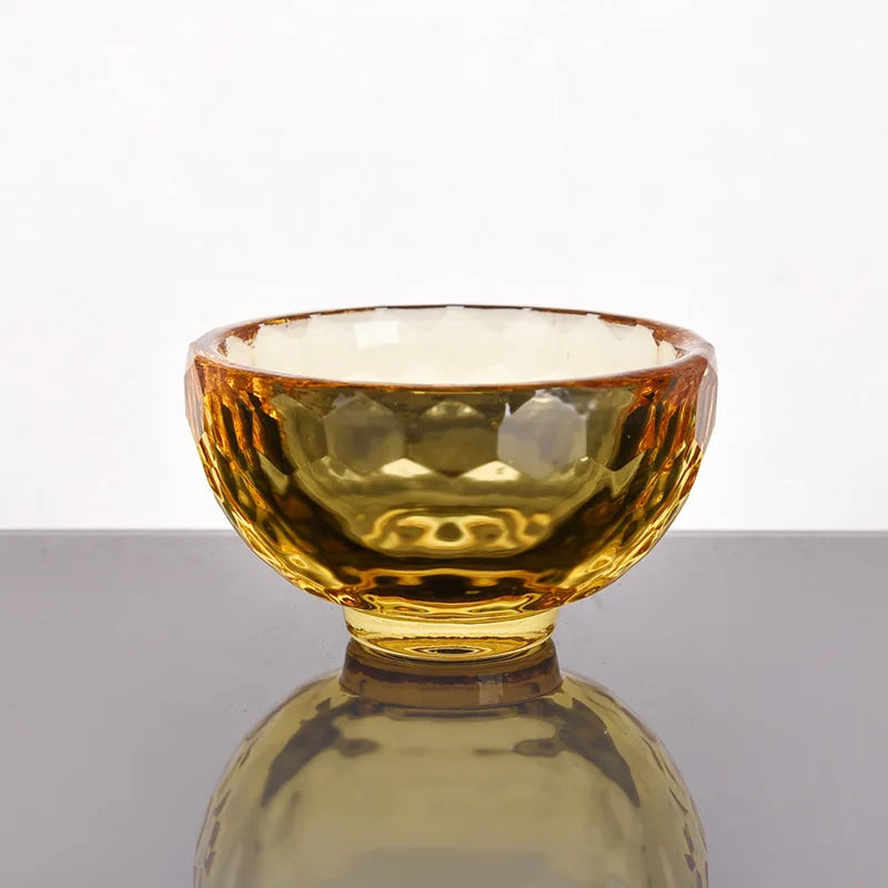 Colorful Insulation Anti-Scalding Glass Bowl, Heat-Resistant, Crystal, Ice Cream, Dessert Bowl, Hotel, Home, Wedding Decor