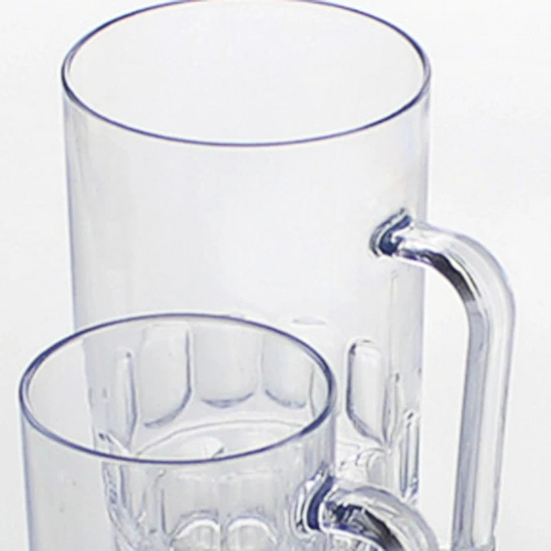 Vaso de cerveza acrílico irrompible de 3 tamaños, vaso grande para cerveza KTV, vasos de plástico para bebidas, taza para desayuno, leche, café y agua, artículos de bar.