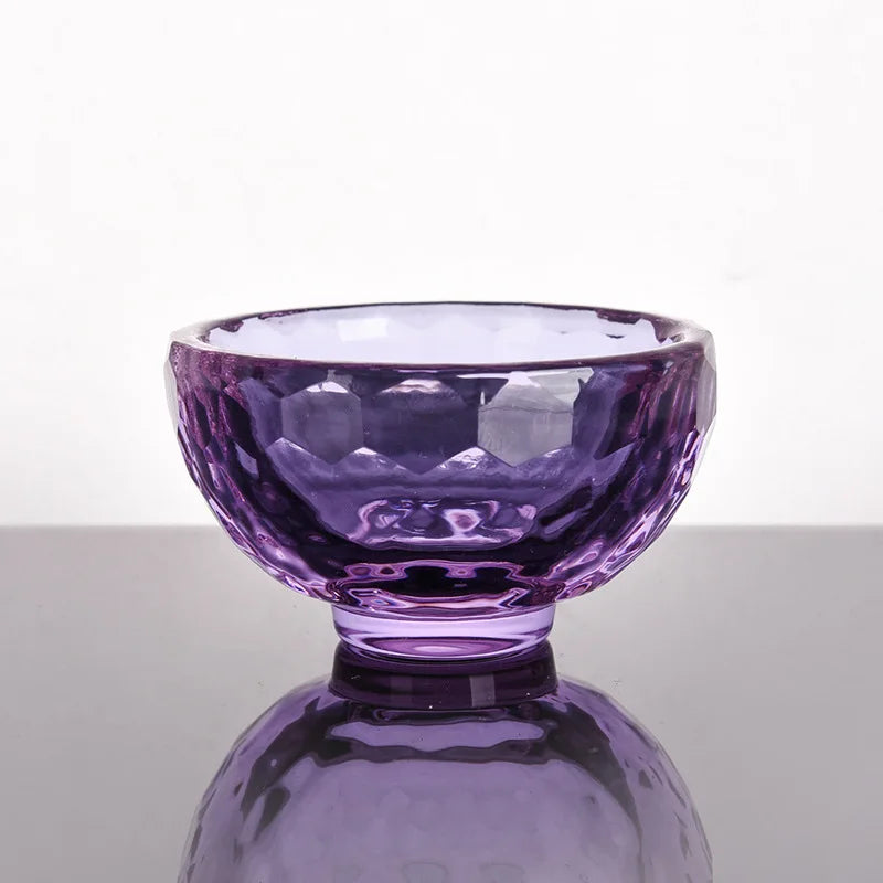Colorful Insulation Anti-Scalding Glass Bowl, Heat-Resistant, Crystal, Ice Cream, Dessert Bowl, Hotel, Home, Wedding Decor