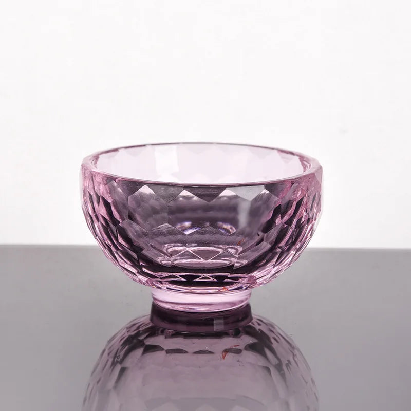 Colorful Insulation Anti-Scalding Glass Bowl, Heat-Resistant, Crystal, Ice Cream, Dessert Bowl, Hotel, Home, Wedding Decor