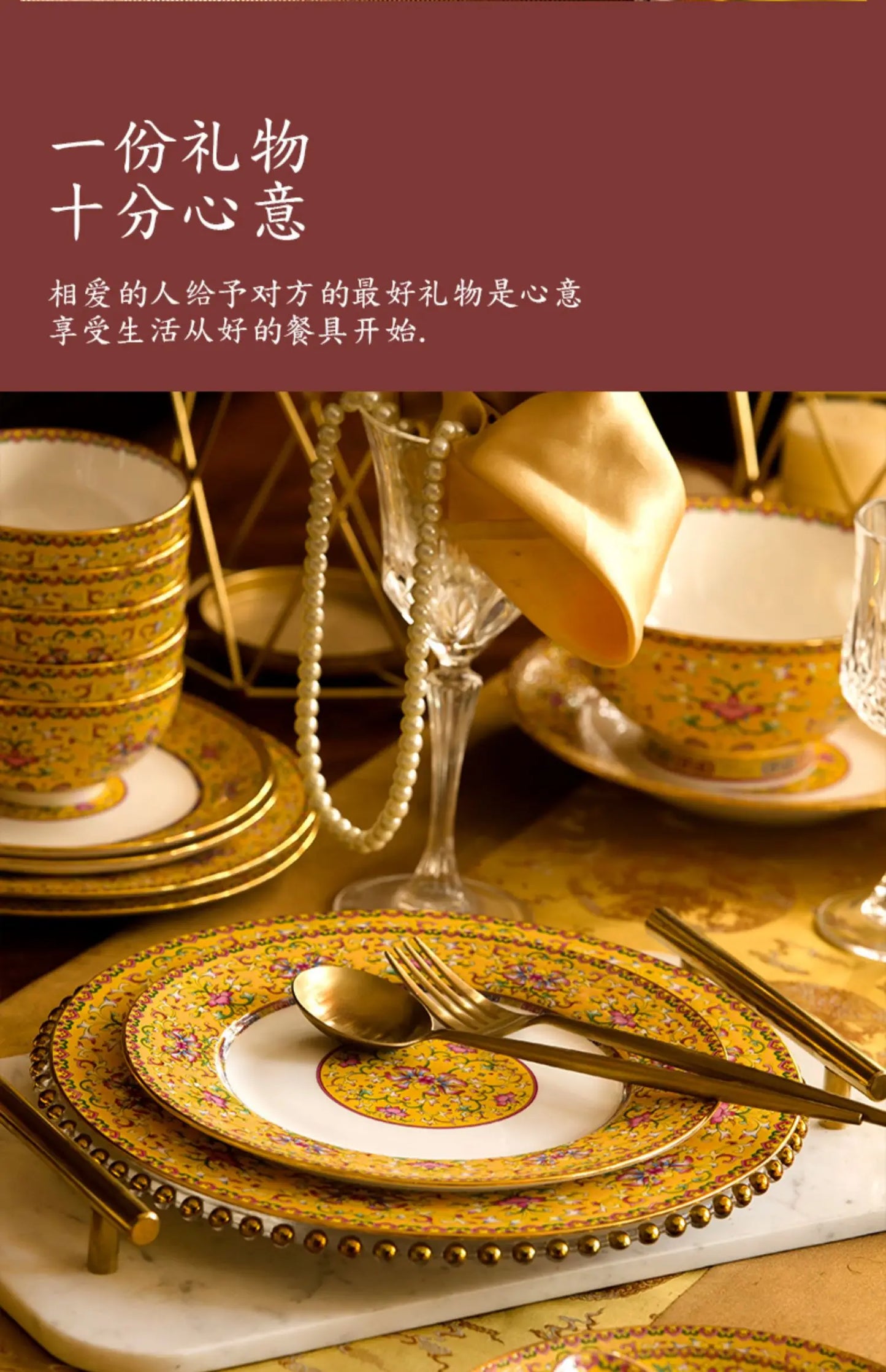 Fine Luxury Guests Dinnerware Sets Home Kitchen Wedding Dining Room Tableware Set Catering Supplies Vajillas Para Cocina Dishes