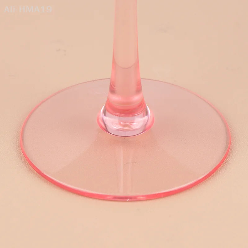 5Pcs Acrylic Champagne Goblet Glasses Cup Transparent Cocktail Glass Cups Creative Anti-fall Goblet For Bar Pubs Clubs Drinkware