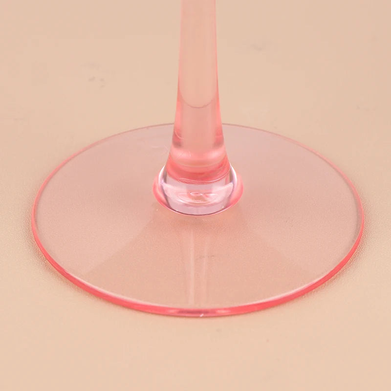 5Pcs Acrylic Champagne Goblet Glasses Cup Transparent Cocktail Glass Cups Creative Anti-fall Goblet For Bar Pubs Clubs Drinkware