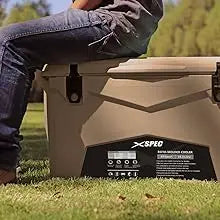 45 Quart Towable Roto Molded Ice Chest Outdoor Camping Cooler with Wheels | Pro Tough Durable Outdoor Camping Fishing Ice Chest