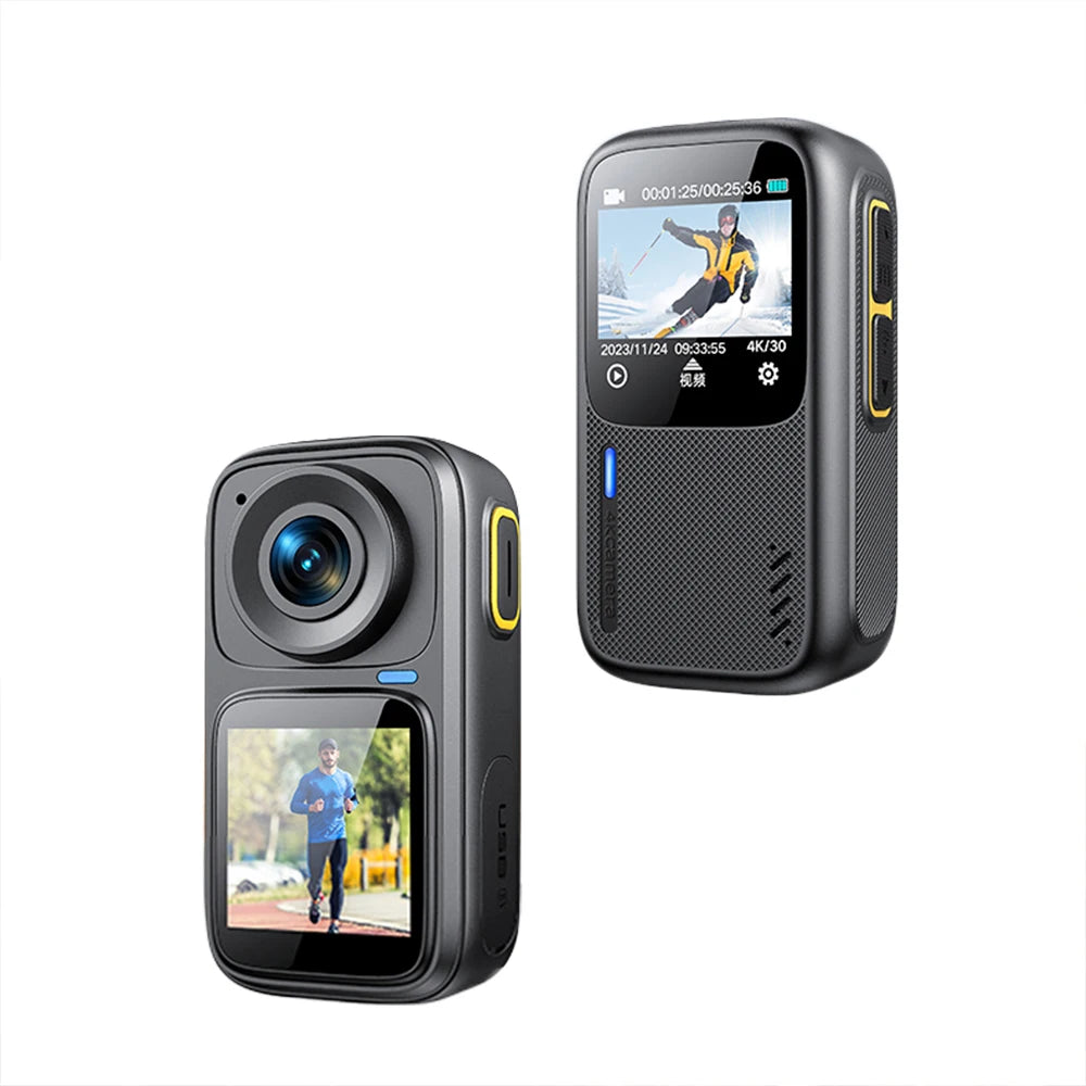 4K/30FPS Sports Camera WiFi Camera Dual Screen 6-Axis Anti-Shake Touch Control APP Remote Control with Waterproof Housing