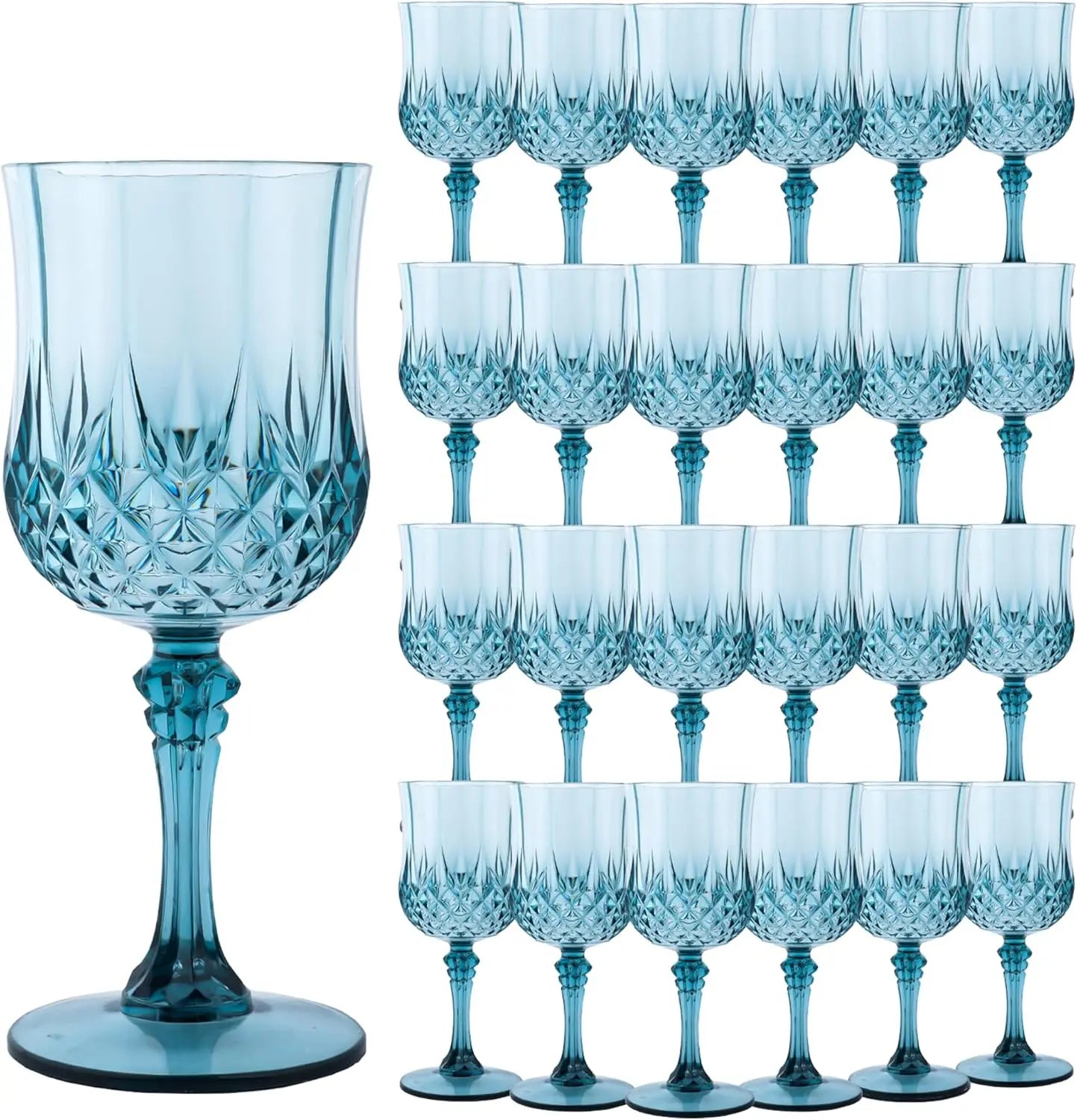 Transparent Plastic Wine Glasses,Transparent Plastic Goblets for Parties,Transparent Drinking Glasses for Wedding Reception,