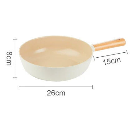 Korean Ceramic Non-Stick Wok Milk Pot Pan Non-Stick Pan Frying Pan Induction Cooker Gas Stove Universal Kitchen Pan For Cooking