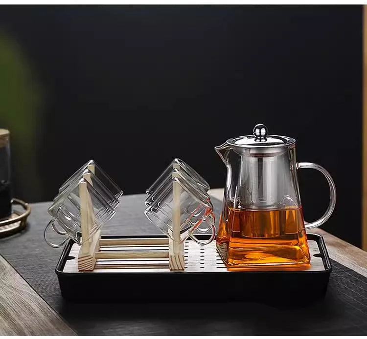 Glass Teapot with Infuser Tea Set Kettle Maker Infusers Jug Teaware Kitchen Dining Bar Home Tea Kit Glass Teapot Samovar