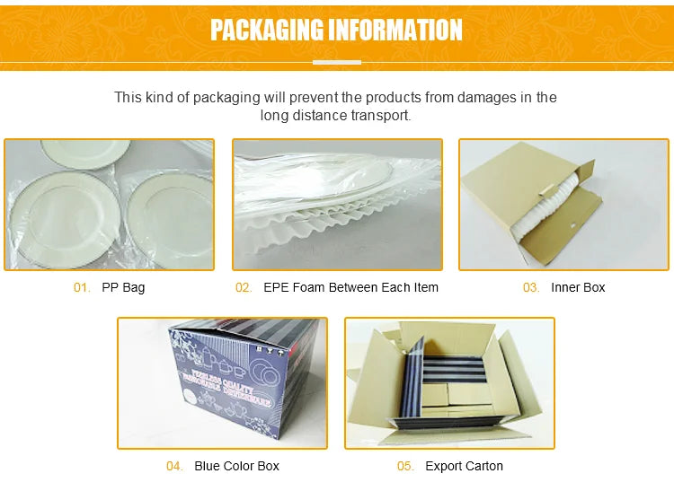 24pcs Germany 24K handmade gold top quality embossed gold decoration dinner dish plate set bowl sets with gift packing