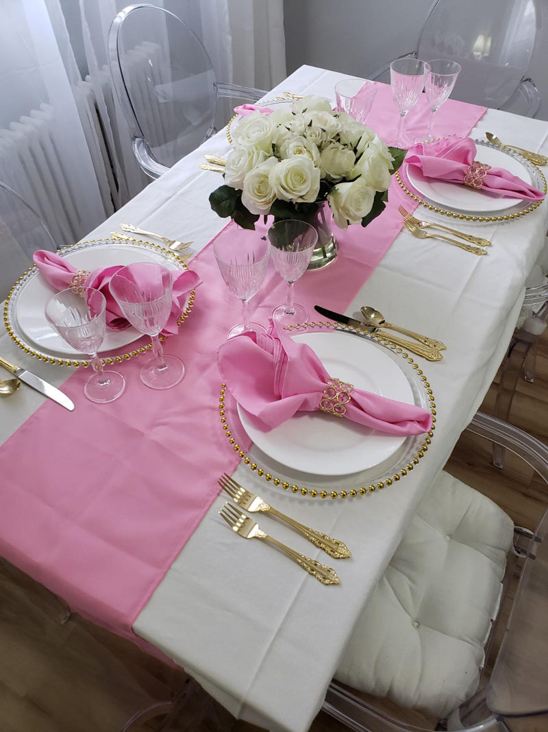1pcs Premium Clear Plastic Charger Plates with Gold Beads Rim, Decorative Service Plate for Party, Wedding and Events