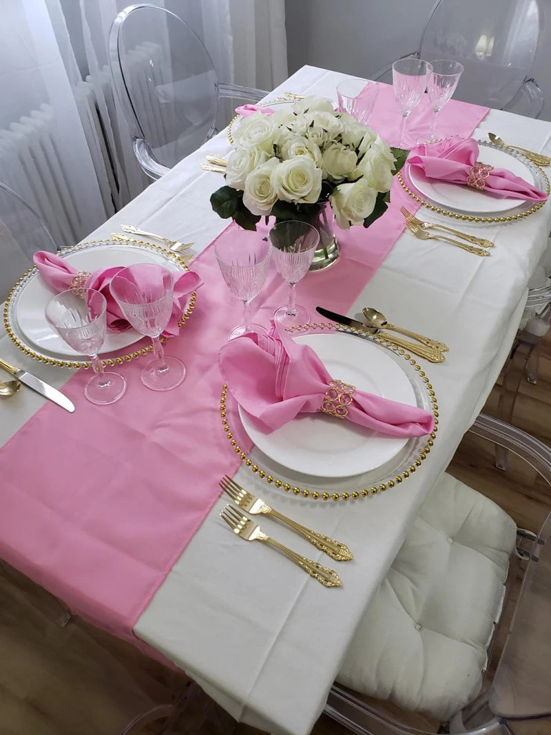 1pcs Premium Clear Plastic Charger Plates with Gold Beads Rim, Decorative Service Plate for Party, Wedding and Events