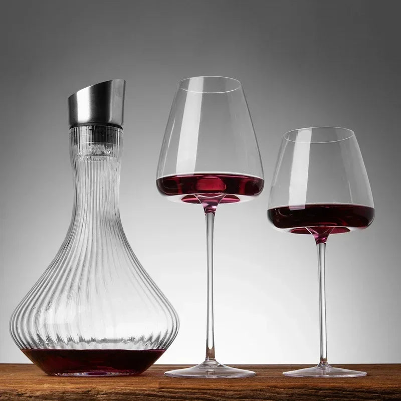 2pcs High-end Goblet Red Wine Glass Kitchen Utensils Water Grap Champagne Glasses Bordeaux Burgundy Wedding Square Party Gift