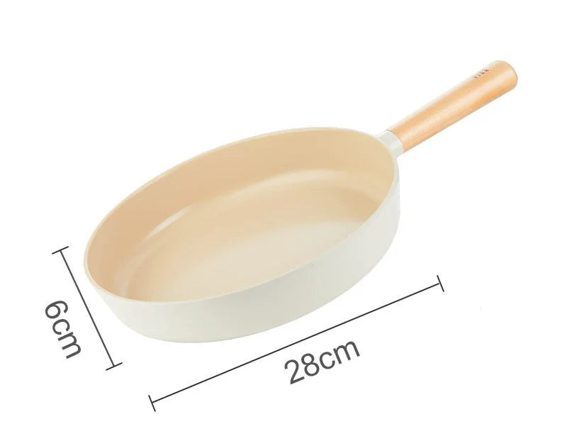 Korean Ceramic Non-Stick Wok Milk Pot Pan Non-Stick Pan Frying Pan Induction Cooker Gas Stove Universal Kitchen Pan For Cooking