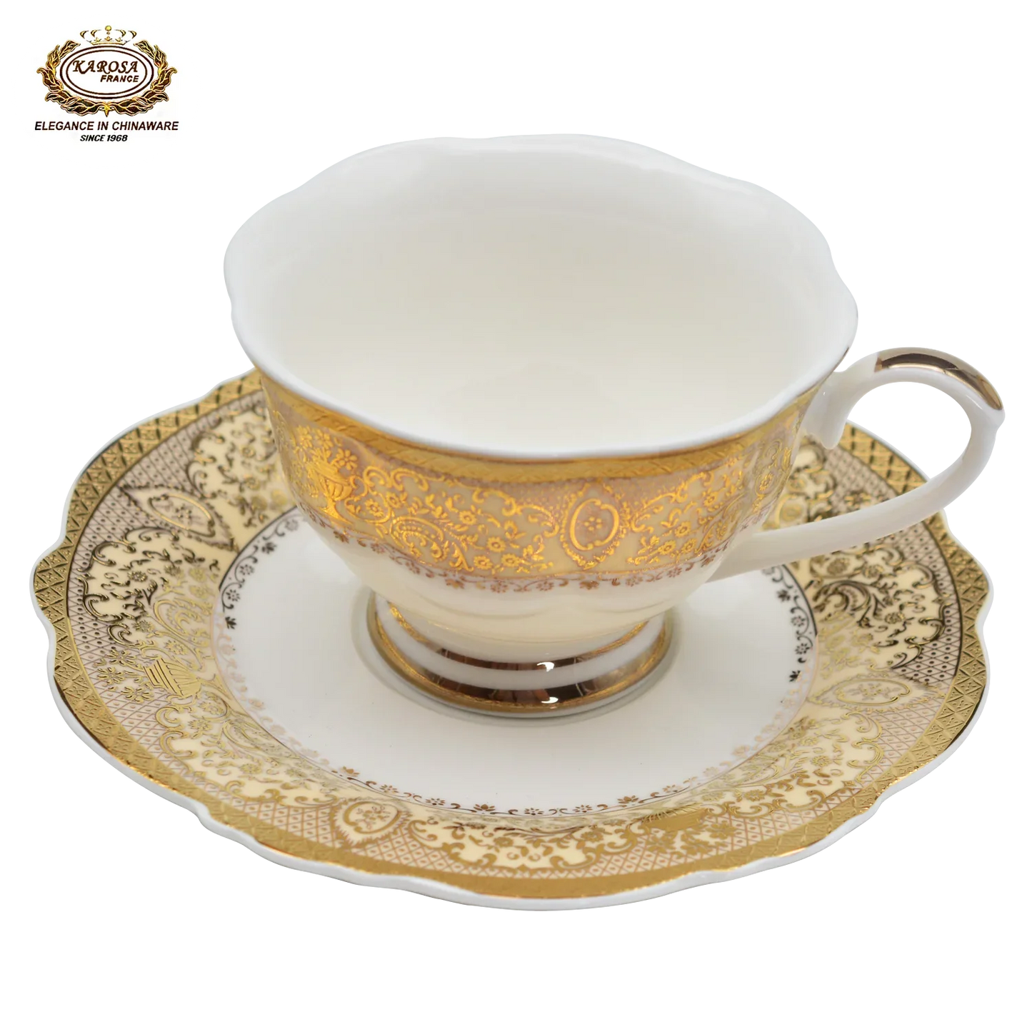 New fashionable shape for bone china dinner set embossed gold decoration from Germany style