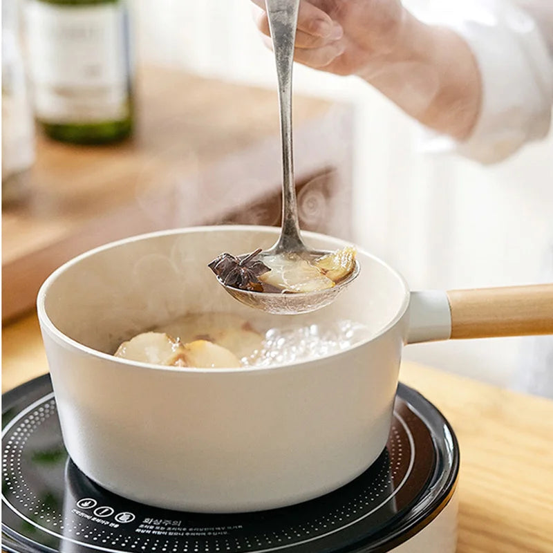 Korean Ceramic Non-Stick Wok Milk Pot Pan Non-Stick Pan Frying Pan Induction Cooker Gas Stove Universal Kitchen Pan For Cooking