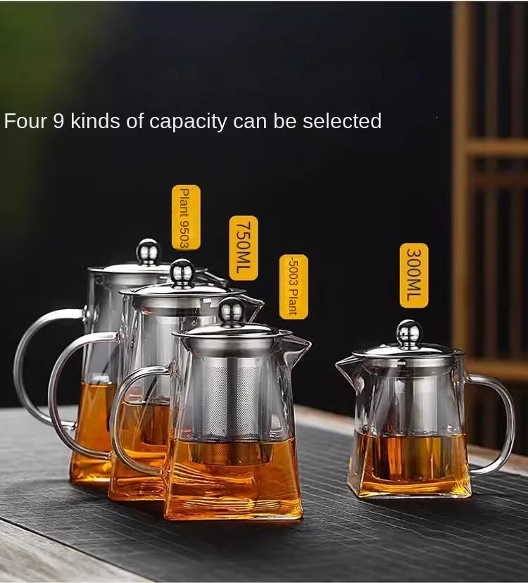 Glass Teapot with Infuser Tea Set Kettle Maker Infusers Jug Teaware Kitchen Dining Bar Home Tea Kit Glass Teapot Samovar