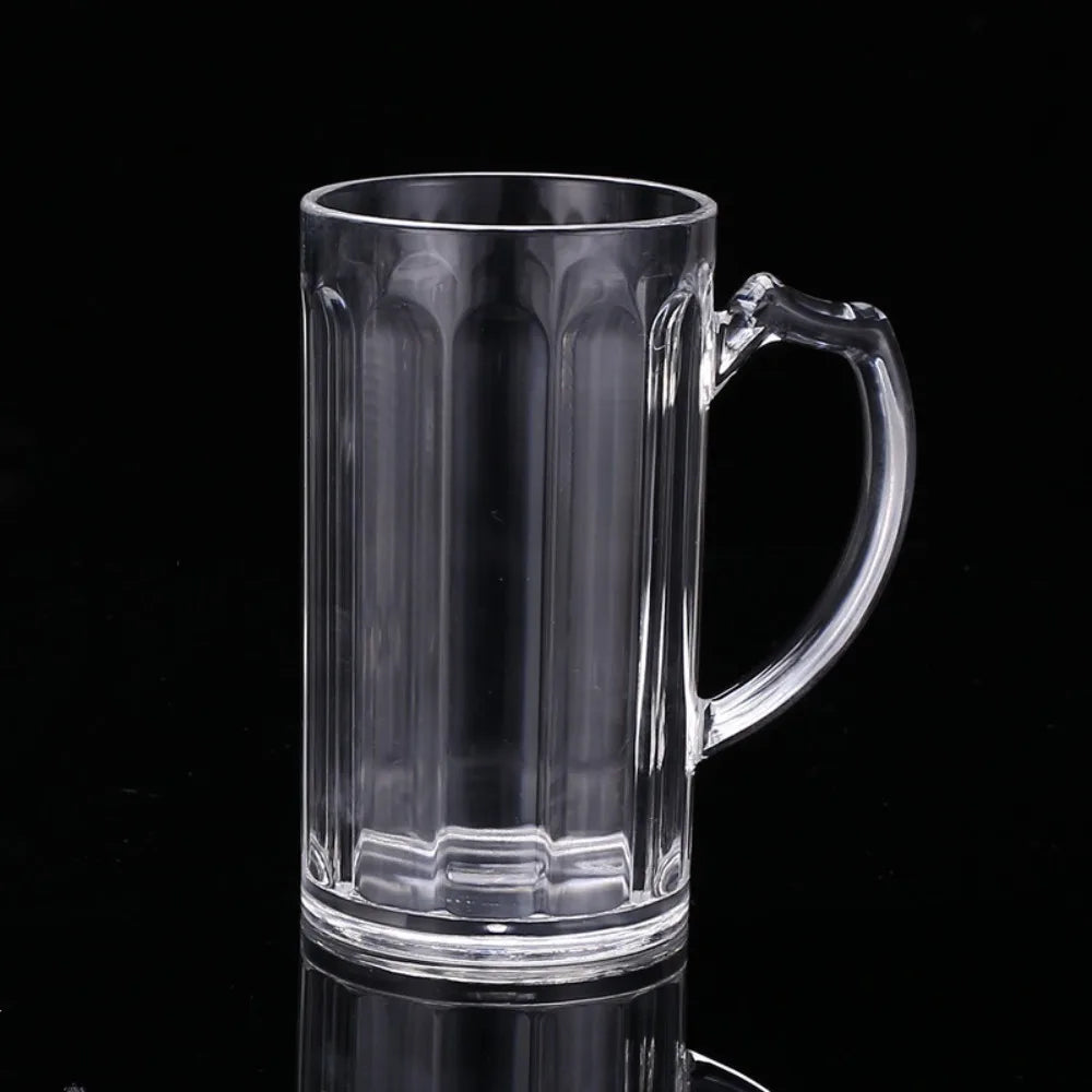 Drinkware Acrylic Beer Mug Transparent Anti-fall Beer Cup Plastic Unbreakable Water Cup Bar