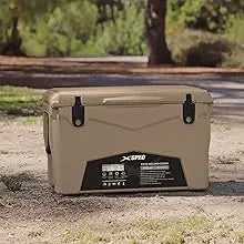 45 Quart Towable Roto Molded Ice Chest Outdoor Camping Cooler with Wheels | Pro Tough Durable Outdoor Camping Fishing Ice Chest