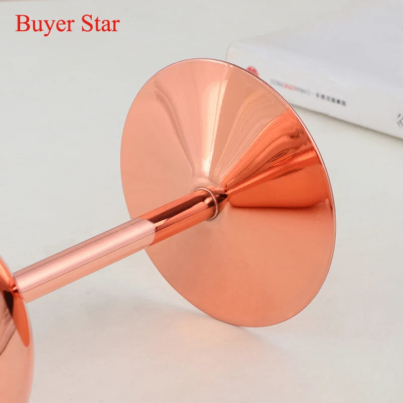 2PCS 350ml Wine Glass Stainless Steel Gold Goblet Champagne Cups Metal Juice Drinking Glass Luxury Barware Kitchen Tools
