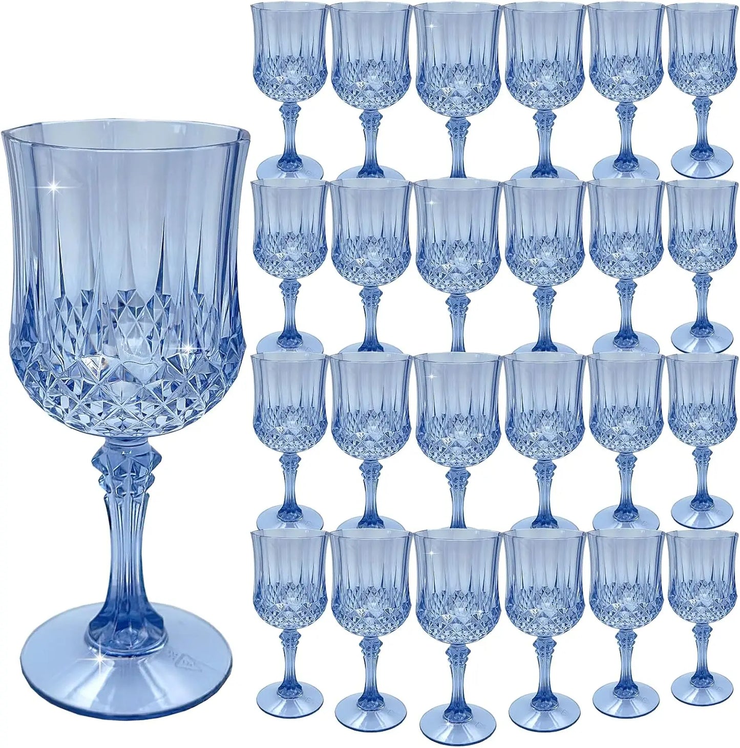 Transparent Plastic Wine Glasses,Transparent Plastic Goblets for Parties,Transparent Drinking Glasses for Wedding Reception,