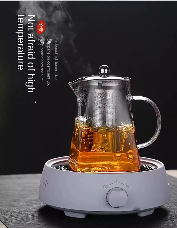 Glass Teapot with Infuser Tea Set Kettle Maker Infusers Jug Teaware Kitchen Dining Bar Home Tea Kit Glass Teapot Samovar