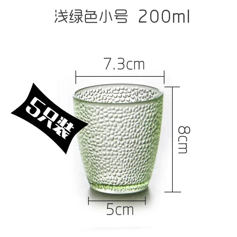 5PCS Acrylic Juice Glass Colorful Diamond Water Glass Hotel Restaurant Wine Drink Cup Home Party Supplies