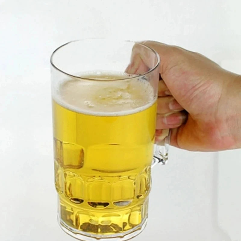 Vaso de cerveza acrílico irrompible de 3 tamaños, vaso grande para cerveza KTV, vasos de plástico para bebidas, taza para desayuno, leche, café y agua, artículos de bar.