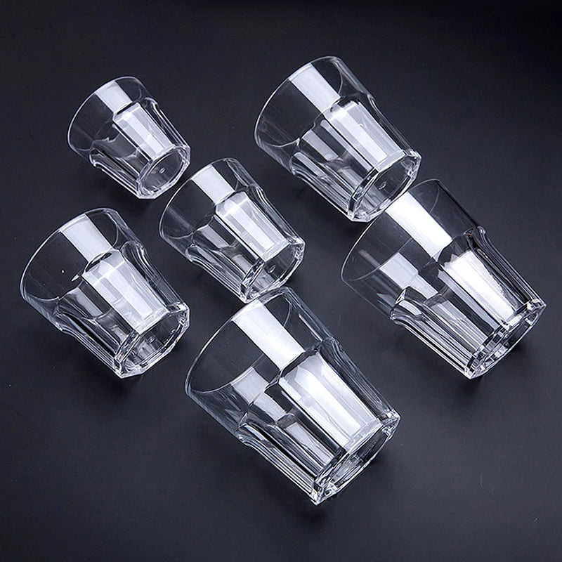 Acrylic Whiskey Cups Unbreakable Transparent Beer Cup Plastic Coffee Milk Breakfast Cup Spirit Glass Drinkware Juice Tea Cup