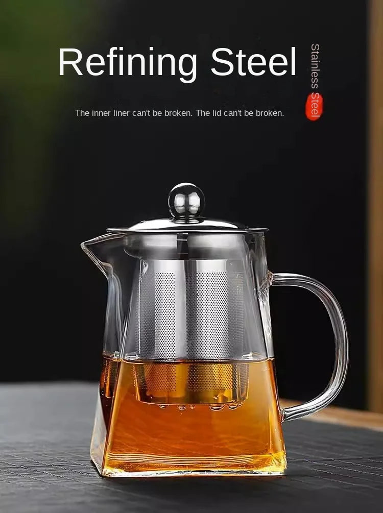 Glass Teapot with Infuser Tea Set Kettle Maker Infusers Jug Teaware Kitchen Dining Bar Home Tea Kit Glass Teapot Samovar