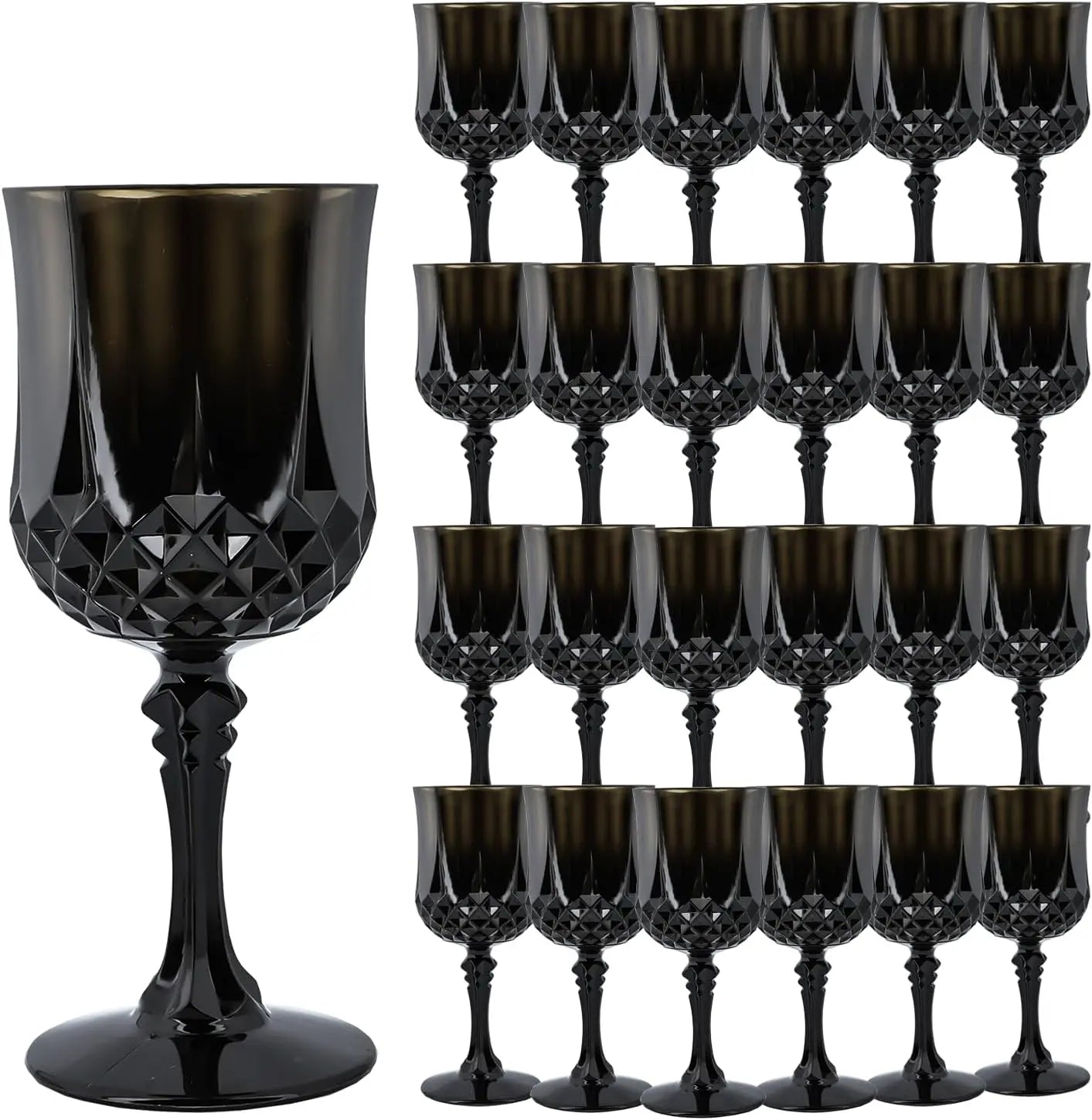 Transparent Plastic Wine Glasses,Transparent Plastic Goblets for Parties,Transparent Drinking Glasses for Wedding Reception,