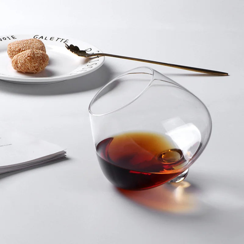 Whisky Beer Glass Cup Belly Whiskey Verres Drinking Tumbler Cocktail Wine Vaso Spin Whiskey Tazas Brandy Cups Rotate Drinkware
