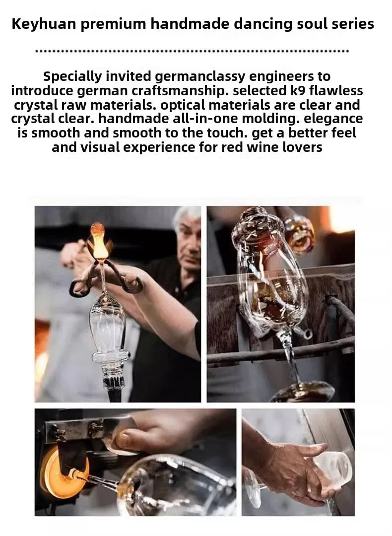 720ml Crystal Burgundy Wine Glass Stemware, Luxury Modern Fluted Design, Dishwasher Safe Elegant Home Use Gift for Wine Tasting