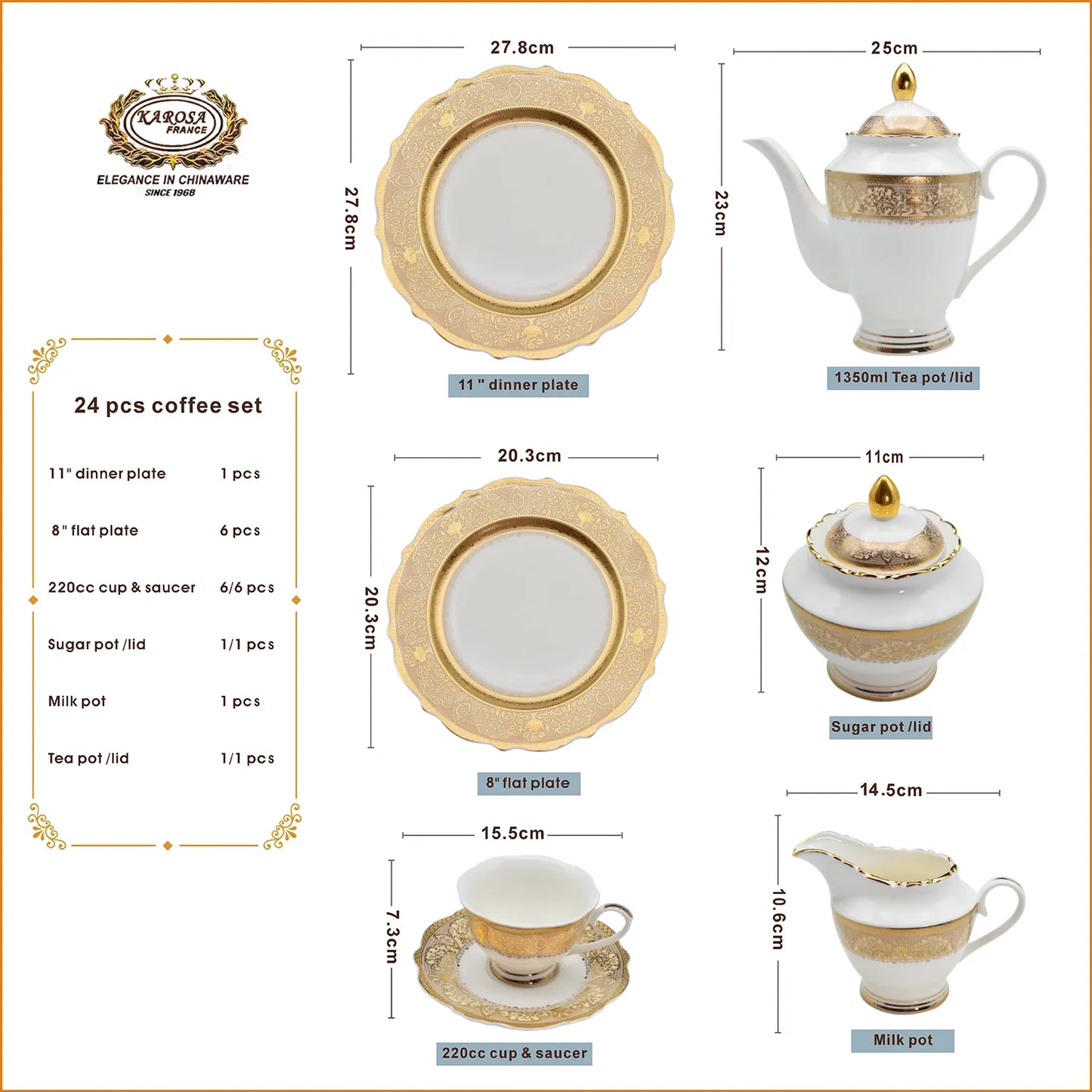 New fashionable shape for bone china dinner set embossed gold decoration from Germany style
