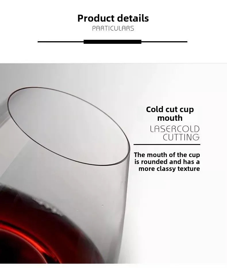 720ml Crystal Burgundy Wine Glass Stemware, Luxury Modern Fluted Design, Dishwasher Safe Elegant Home Use Gift for Wine Tasting