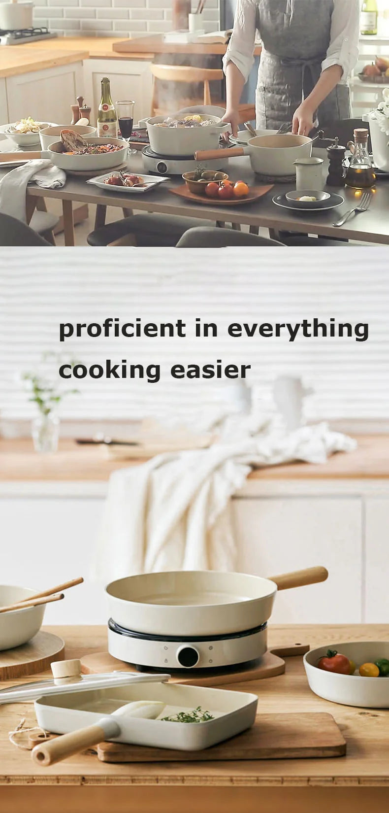 Korean Ceramic Non-Stick Wok Milk Pot Pan Non-Stick Pan Frying Pan Induction Cooker Gas Stove Universal Kitchen Pan For Cooking