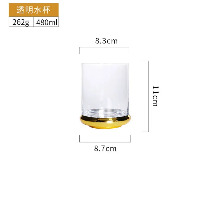 Nordic Gold Red Wine Glass Crystal Glass Champagne Glass Home Juice Glass Goblet Wine Glass Model Room Bar Barware