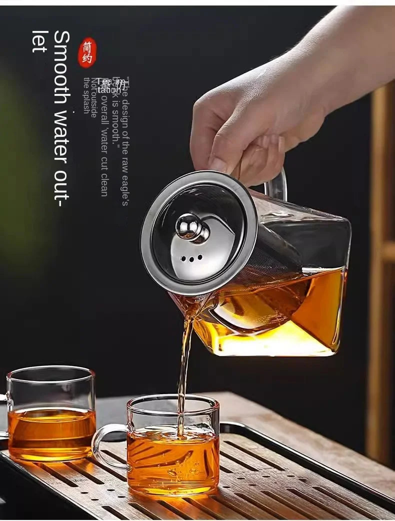 Glass Teapot with Infuser Tea Set Kettle Maker Infusers Jug Teaware Kitchen Dining Bar Home Tea Kit Glass Teapot Samovar