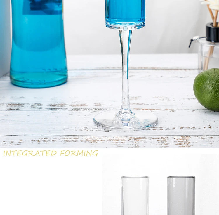 2Pcs Acrylic Champagne Glasses Wedding Party Flutes Bevel Wine Glass Home Bar Drinkware Party Valentine's Day Gifts