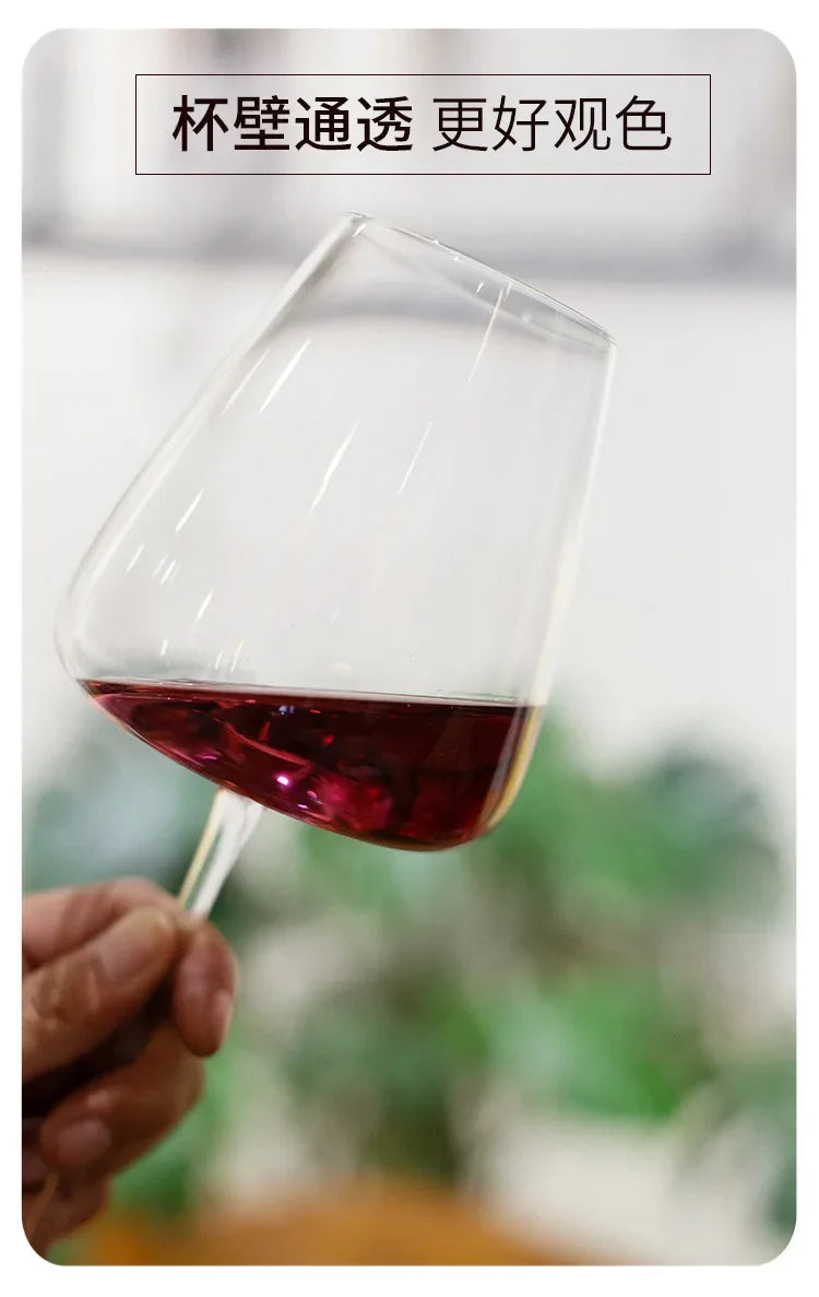 2pcs High-end Goblet Red Wine Glass Kitchen Utensils Water Grap Champagne Glasses Bordeaux Burgundy Wedding Square Party Gift