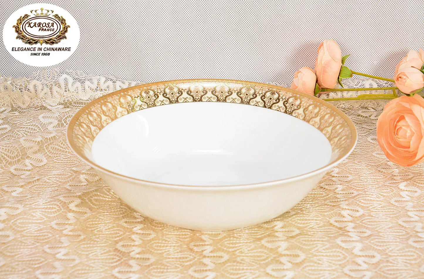 Luxury Gold Rim Ceramic Plates Sets China Porcelain Gold Dinner Set Royal Tableware Gold Tableware