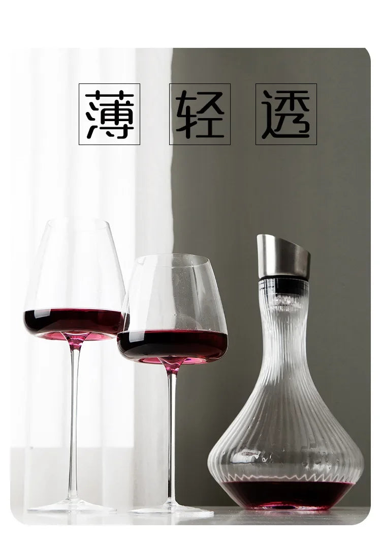 2pcs High-end Goblet Red Wine Glass Kitchen Utensils Water Grap Champagne Glasses Bordeaux Burgundy Wedding Square Party Gift
