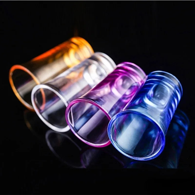 Vaso de chupito de 35 ml con fondo grueso, copa para vino blanco, vasos de colores, vasos portátiles de plástico acrílico, para fiestas y juegos de beber.