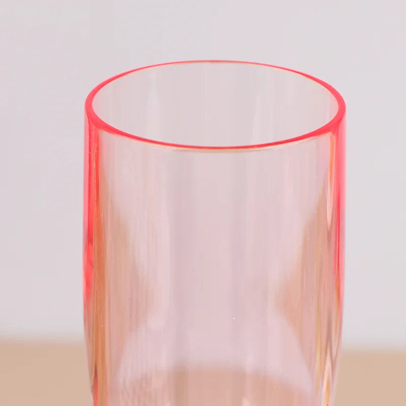 5Pcs Acrylic Champagne Goblet Glasses Cup Transparent Cocktail Glass Cups Creative Anti-fall Goblet For Bar Pubs Clubs Drinkware