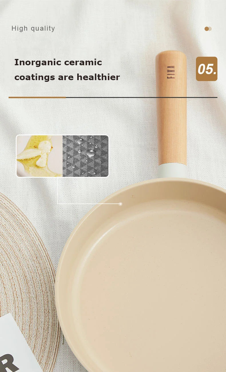 Korean Ceramic Non-Stick Wok Milk Pot Pan Non-Stick Pan Frying Pan Induction Cooker Gas Stove Universal Kitchen Pan For Cooking