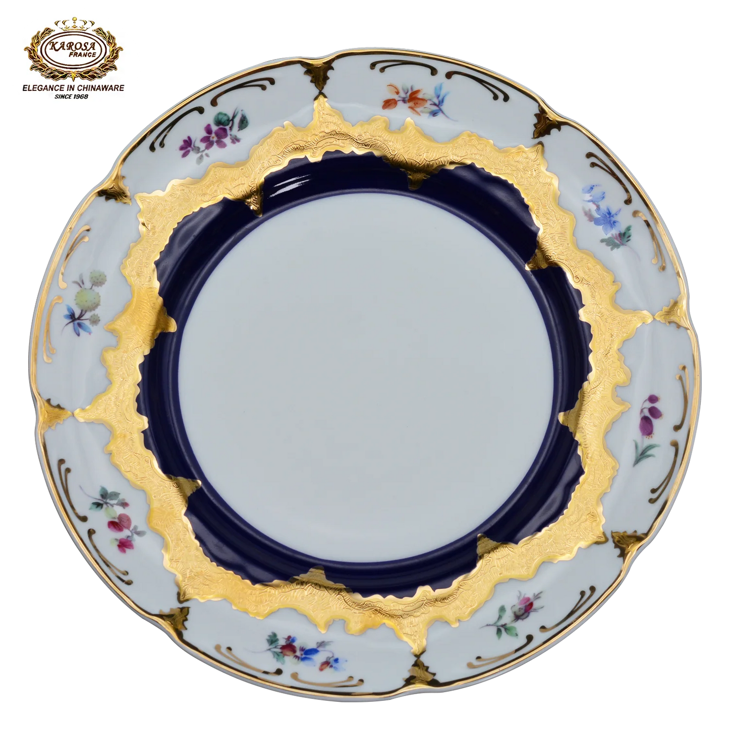 24pcs Germany 24K handmade gold top quality embossed gold decoration dinner dish plate set bowl sets with gift packing