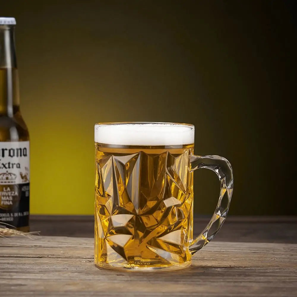 Drinkware Acrylic Beer Mug Transparent Anti-fall Beer Cup Plastic Unbreakable Water Cup Bar