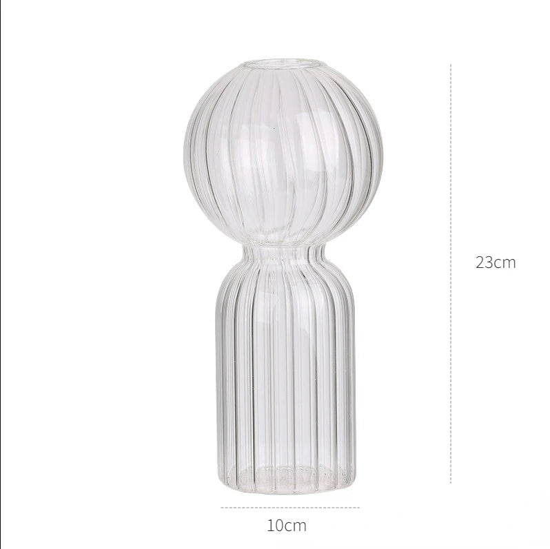 Transparent Vase Modern Home Decor Vase Decoration Home Wedding Clear Glass Vase Nordic Vases Set Hydroponic Vase