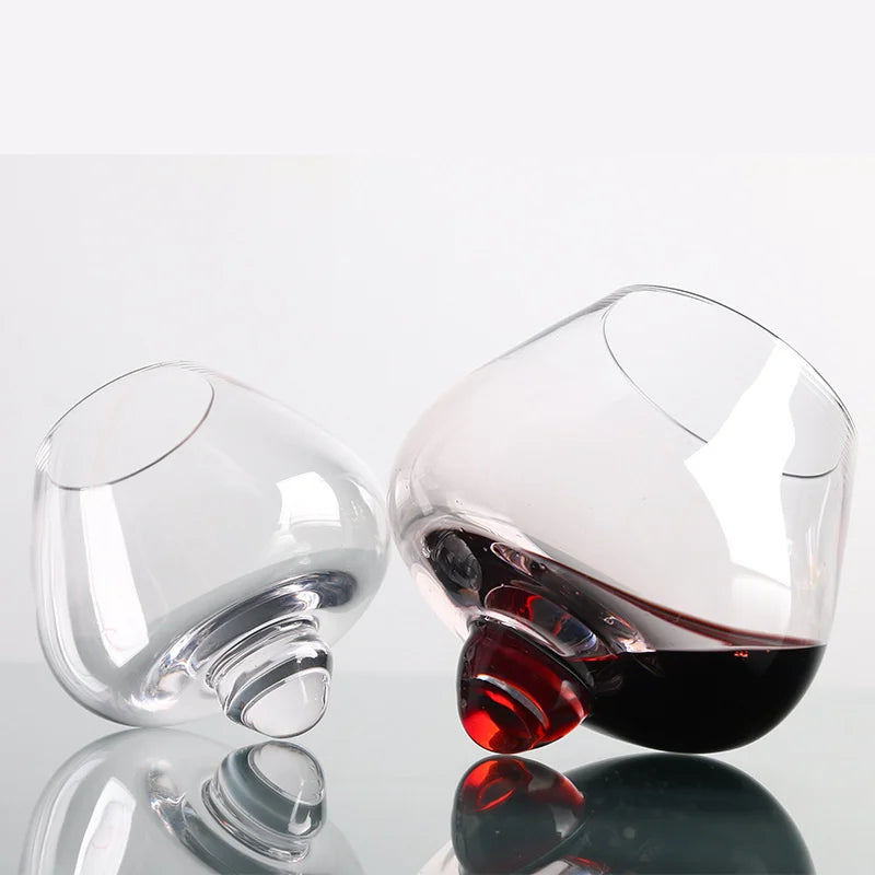Whisky Beer Glass Cup Belly Whiskey Verres Drinking Tumbler Cocktail Wine Vaso Spin Whiskey Tazas Brandy Cups Rotate Drinkware