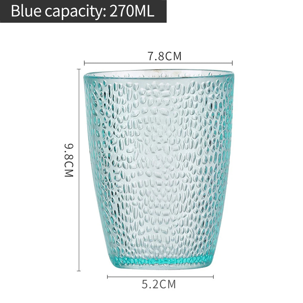 Acrylic Drinking Glasses Set Reusable Drink Tumblers Unbreakable Reusable Plastic Cups Plastic Tumbler Set 270ML Dishwasher Safe