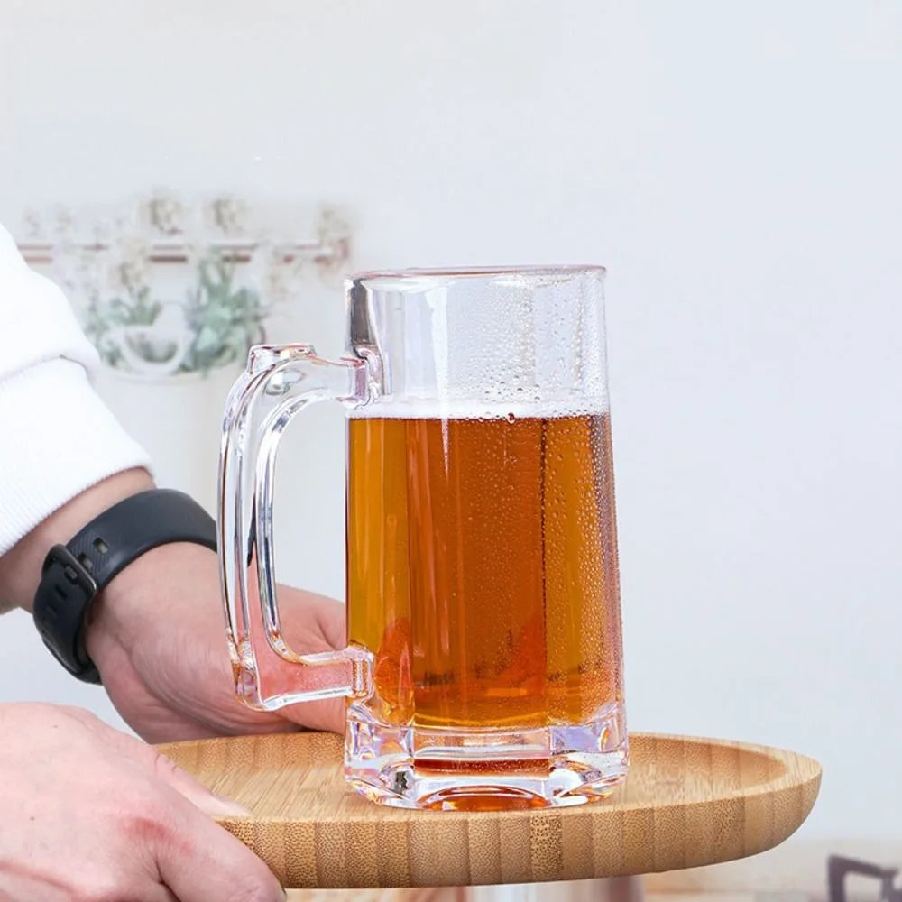 Drinkware Acrylic Beer Mug Transparent Anti-fall Beer Cup Plastic Unbreakable Water Cup Bar
